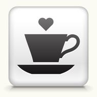 Square Button with Love Drink
