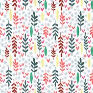 Hand drawn leaf seamless pattern