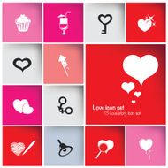 Valentine love icons vector N2