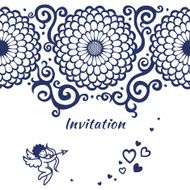 Contrasting seamless border with large flowers
