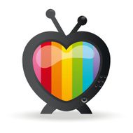 Heart TV - Love concept vector