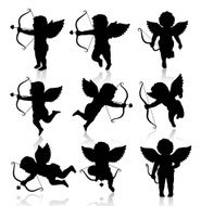 Silhouettes of Cupid