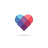 Heart symbol icon design template N14