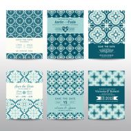 Wedding Invitation Cards Set - Vintage Style