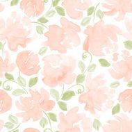 colorful watercolor flowers seamless pattern N4