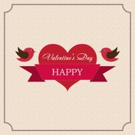 Greeting card Happy Valentine&#039;s Day in the old style frame N2
