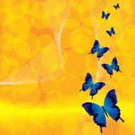 Orange background with butterfly N2