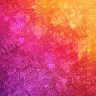 Valentine Day background with hearts and sale text