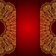Royal gold ornamental greeting card