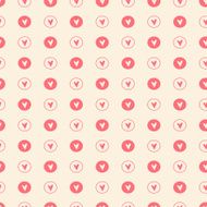 Seamless pattern with hearts Valentines day background Vector