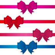 Gift Bow with Ribbon Vector Illustration N7