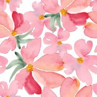 Watercolor flowers seamless pattern N30