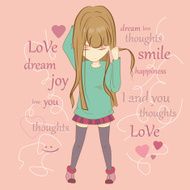 The girl and thought