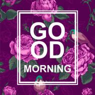 Floral fashion design card with slogan N3