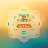 Colorful wedding invitation card design