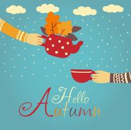 Sweet autumnal vector card - Hello Autumn N3