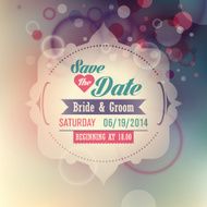 Wedding invitation card with abstract design