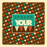 Love background design with hearts