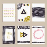 Set of trendy posters Modern hipster style for invitation N2