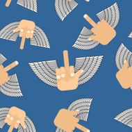 Winged Fuck seamless pattern Background for bullies and bad guy