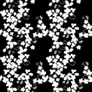 Textile Floral seamless Pattern Silhouette of flowers vector background N5