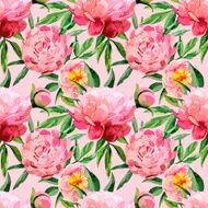 Watercolor peonies pattern N2