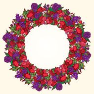 Poppy flower wreath N2