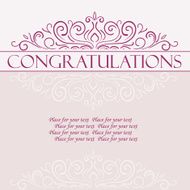 Vector vintage Congratulations card N13