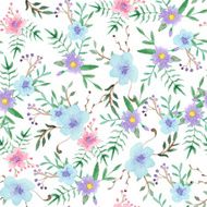 Watercolor floral seamless pattern N53