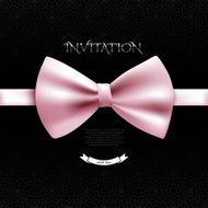 Invitation decorative card template with bow N2