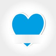 Blue Heart Paper Card