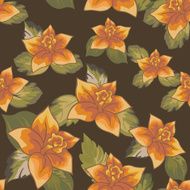 Seamless patterns with flowers vector N10