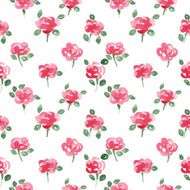 little cute watercolor flowers seamless vector pattern N5