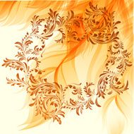 Warm abstract background with vintage frame