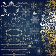 Calligraphic set for Christmas design