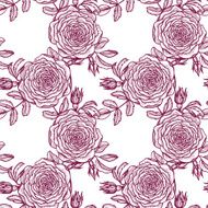 vector seamless floral pattern with rose N2