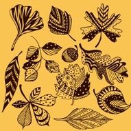 Set of leaves N3