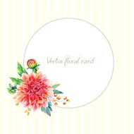 Greeting card with red dahlia N4