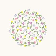 Abstract floral circle