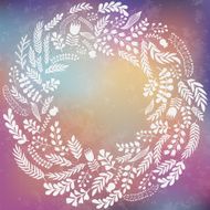 Frame on blured vector background with place for your text N2