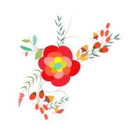 background with flowers in retro style N35
