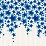 Bright floral border on light background N4