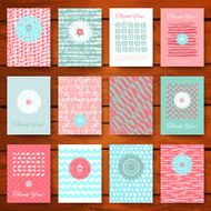 Set of grunge vintage cards N14