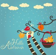 Autumn concept card in vector N2