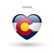 Love Colorado state symbol Heart flag icon N2