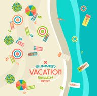 Summer beach banner