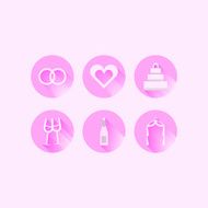 Icons for wedding