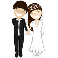 Happy newlyweds smiling N8