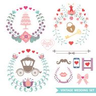 Cute Vintage floral set with wedding items N2