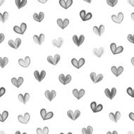 Watercolor hearts seamless pattern Vector illustration N3
